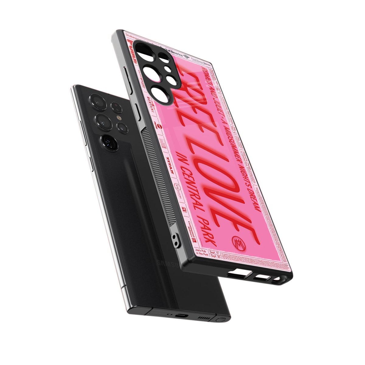 free love back phone cover | glass case for samsung galaxy s24 ultra