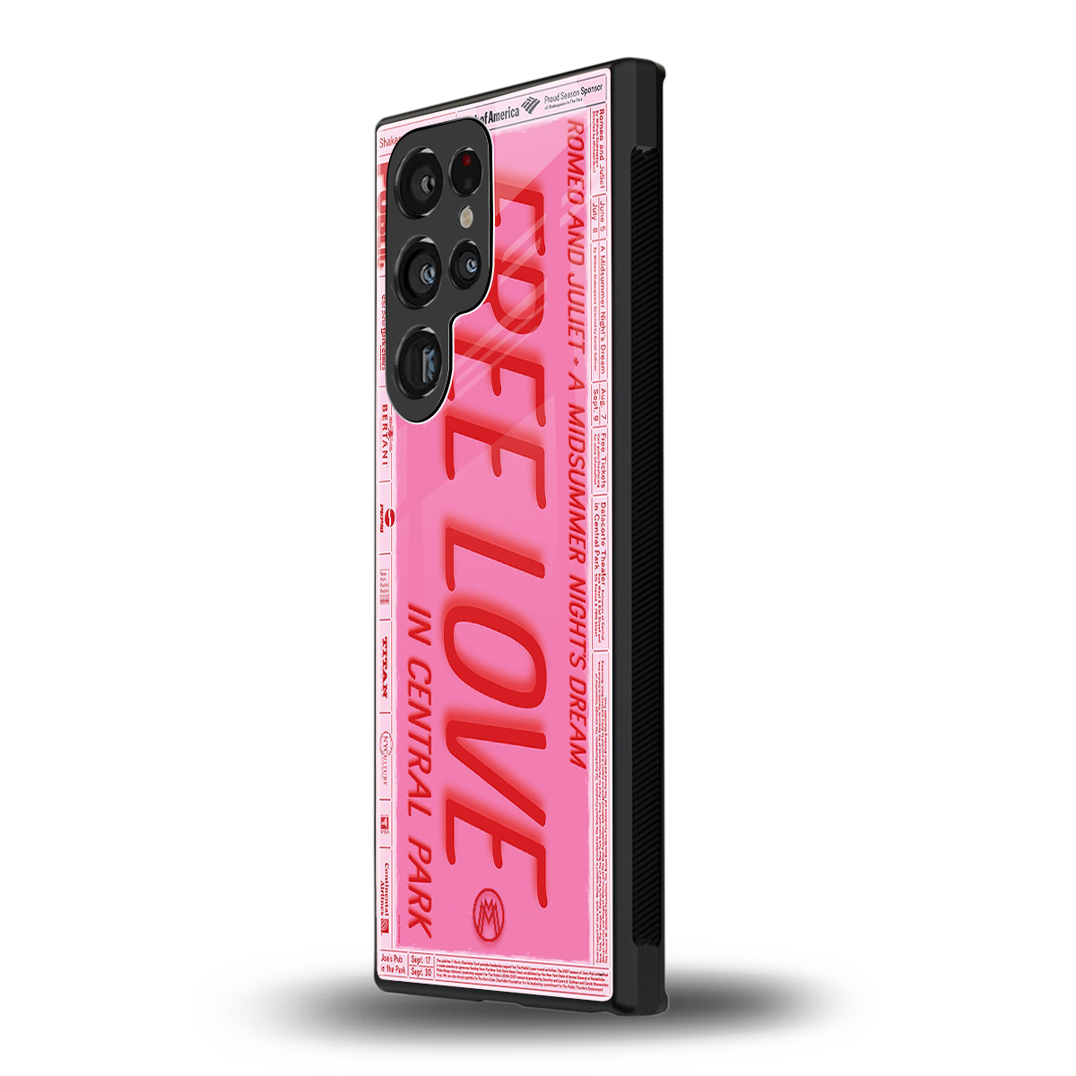 free love back phone cover | glass case for samsung galaxy s24 ultra