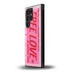 free love back phone cover | glass case for samsung galaxy s23 ultra