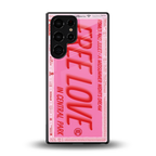 free love back phone cover | glass case for samsung galaxy s25 ultra