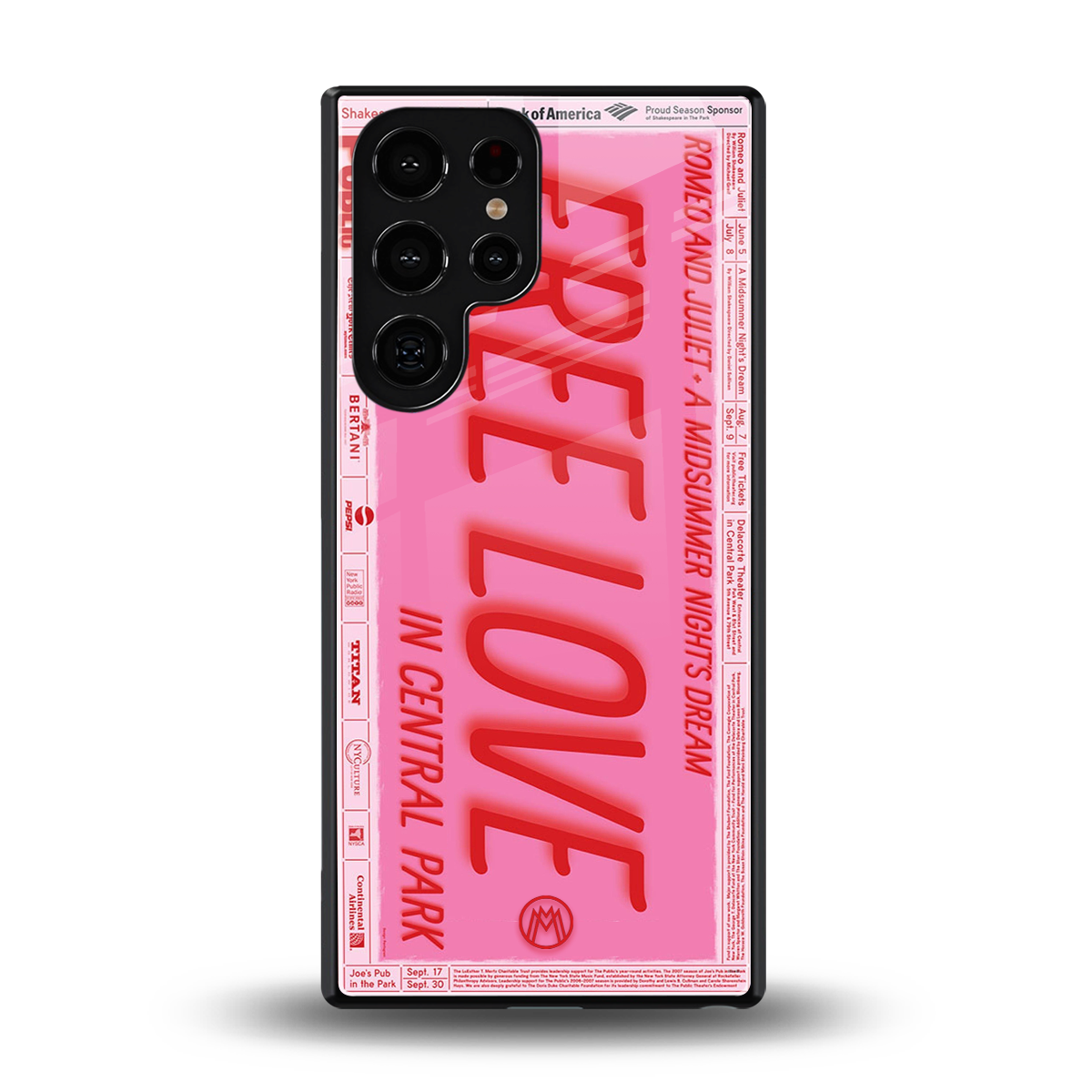 free love back phone cover | glass case for samsung galaxy s25 ultra