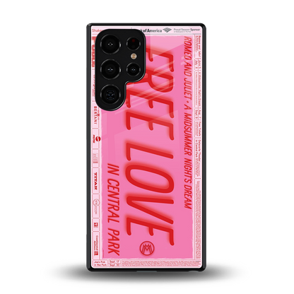 free love back phone cover | glass case for samsung galaxy s25 ultra