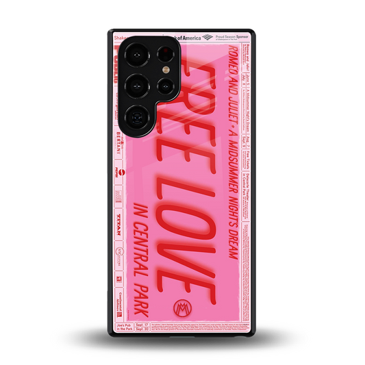 free love back phone cover | glass case for samsung galaxy s25 ultra