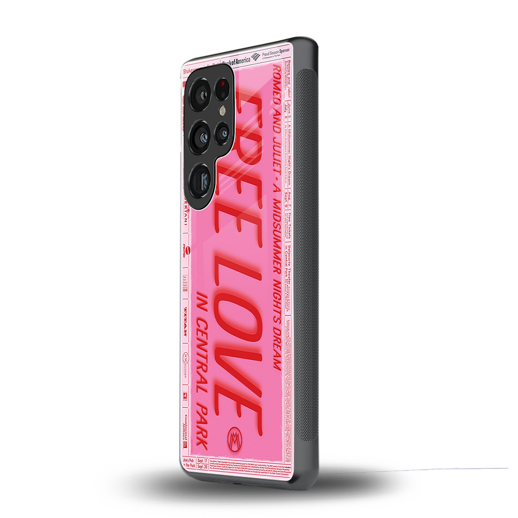 free love back phone cover | glass case for samsung galaxy s25 ultra
