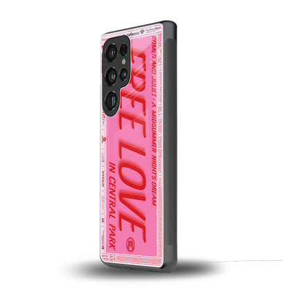 free love back phone cover | glass case for samsung galaxy s25 ultra