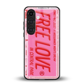 free love back phone cover | glass case for samsung galaxy s24 fe