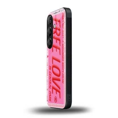 free love back phone cover | glass case for samsung galaxy s24 fe