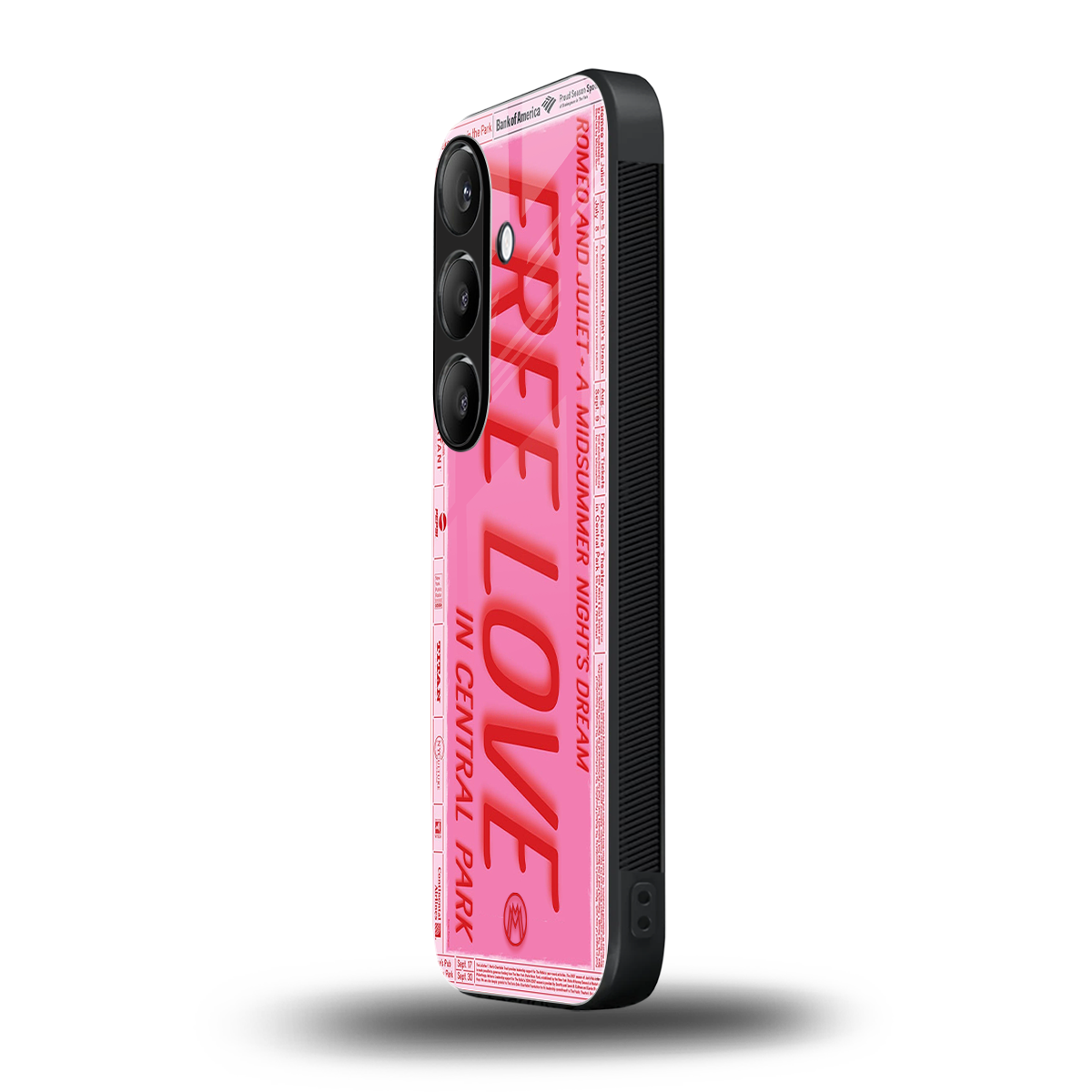 free love back phone cover | glass case for samsung galaxy s24 plus