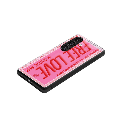 free love back phone cover | glass case for samsung galaxy s24 fe