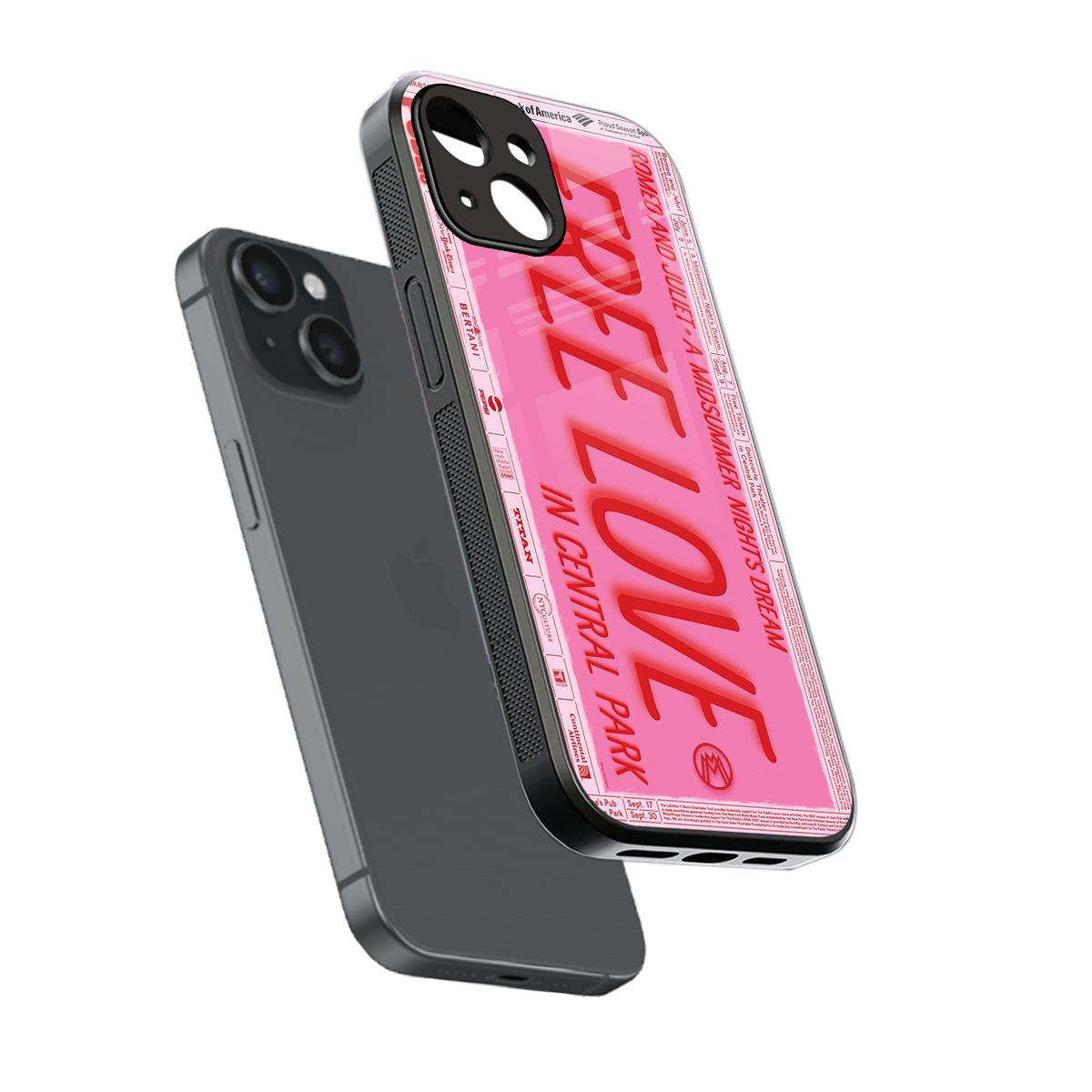 free love back phone cover | glass case for iphone 15