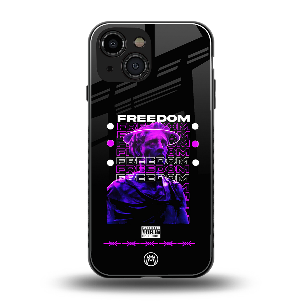 freedom back phone cover | glass case for iphone 13 mini