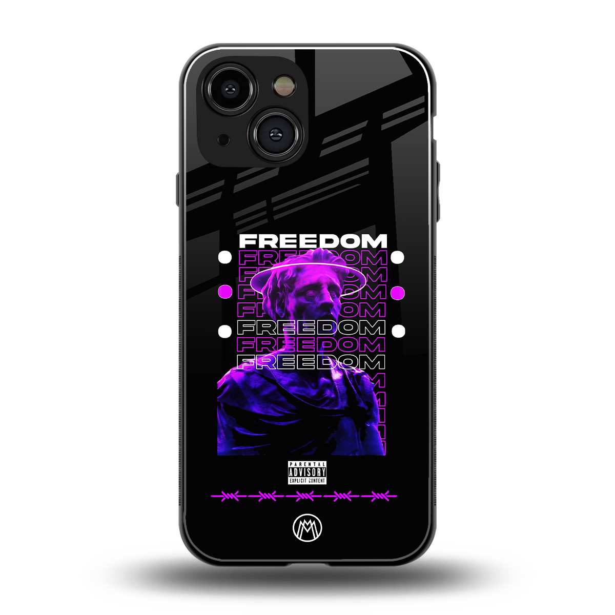 freedom back phone cover | glass case for iphone 13 mini