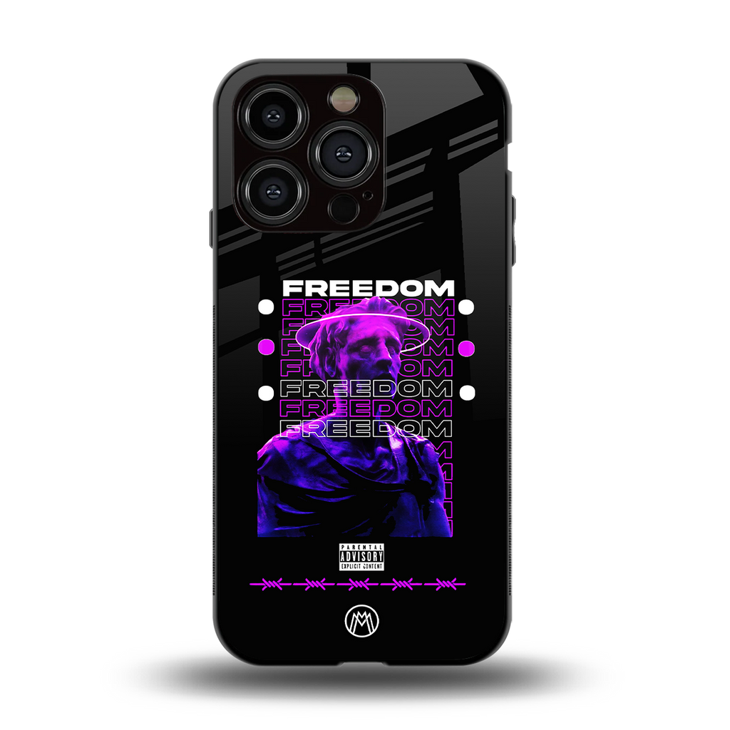 freedom back phone cover | glass case for iphone 13 pro