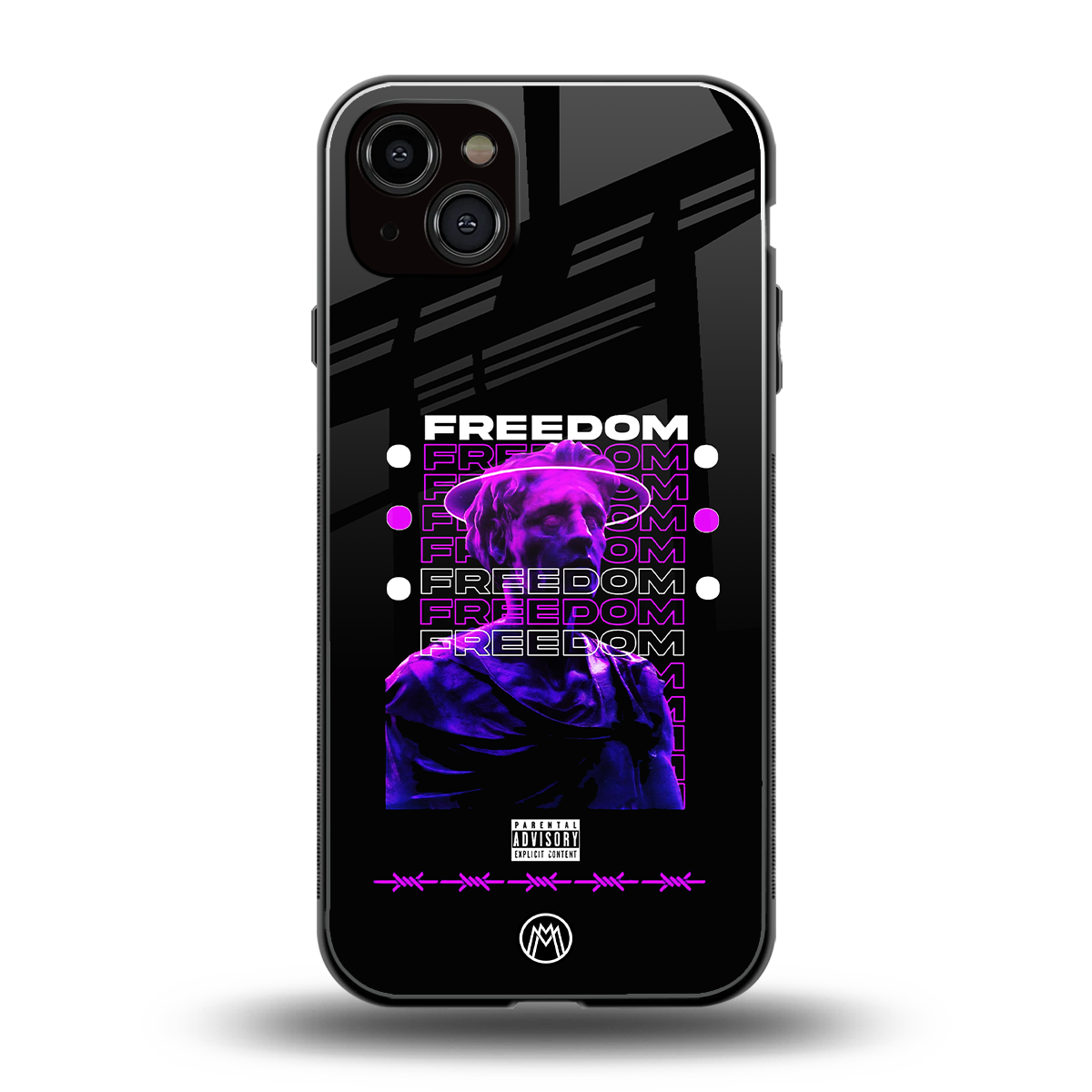 freedom back phone cover | glass case for iphone 15 plus