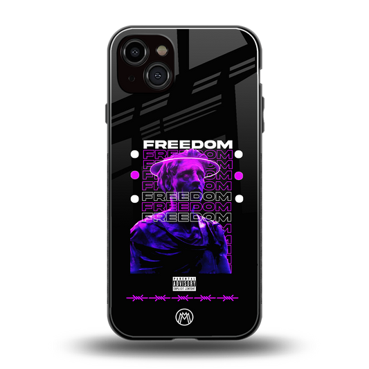 freedom back phone cover | glass case for iphone 14 plus