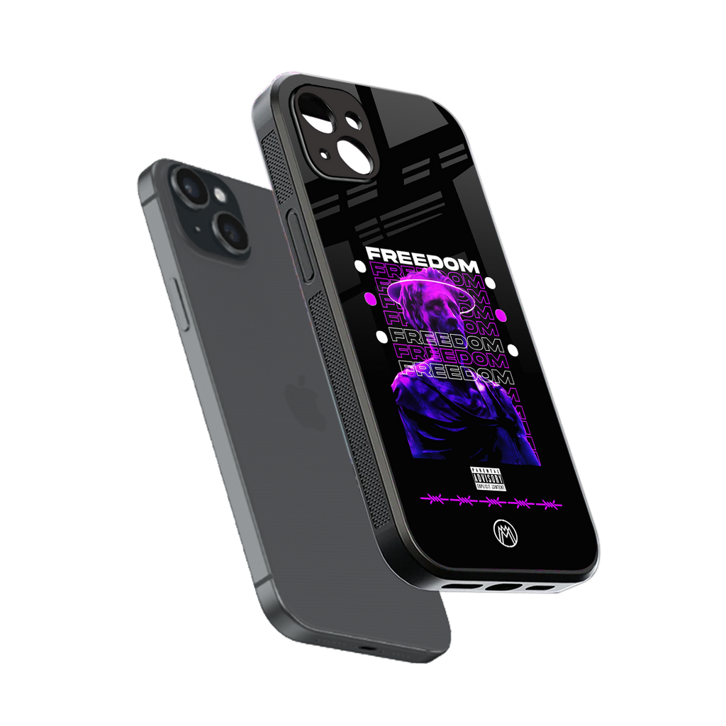 freedom back phone cover | glass case for iphone 15 plus