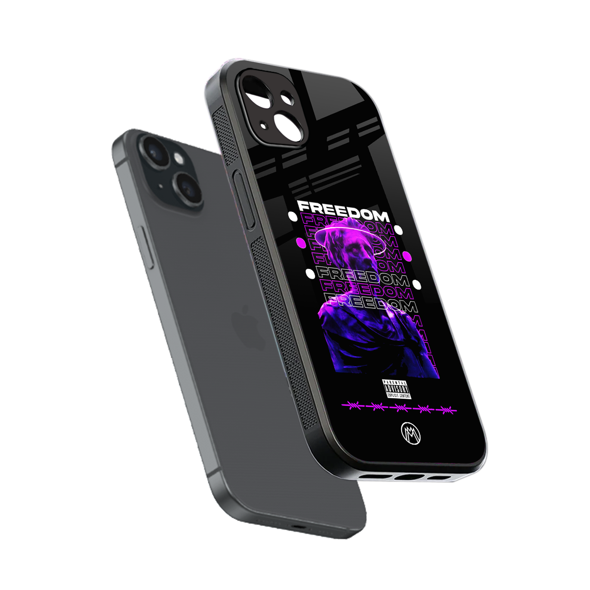 freedom back phone cover | glass case for iphone 14 plus