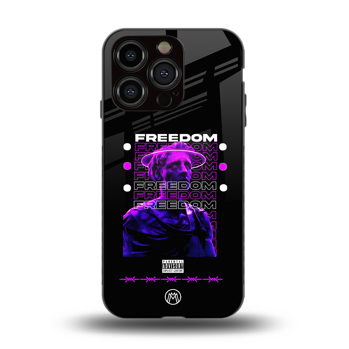 freedom back phone cover | glass case for iphone 15 pro