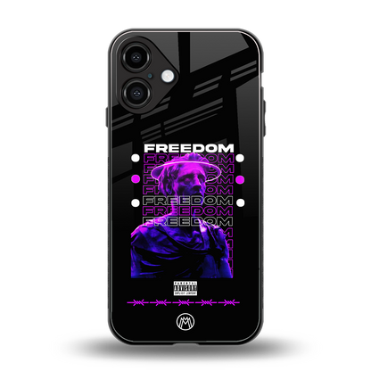 freedom back phone cover | glass case for iphone 16 plus