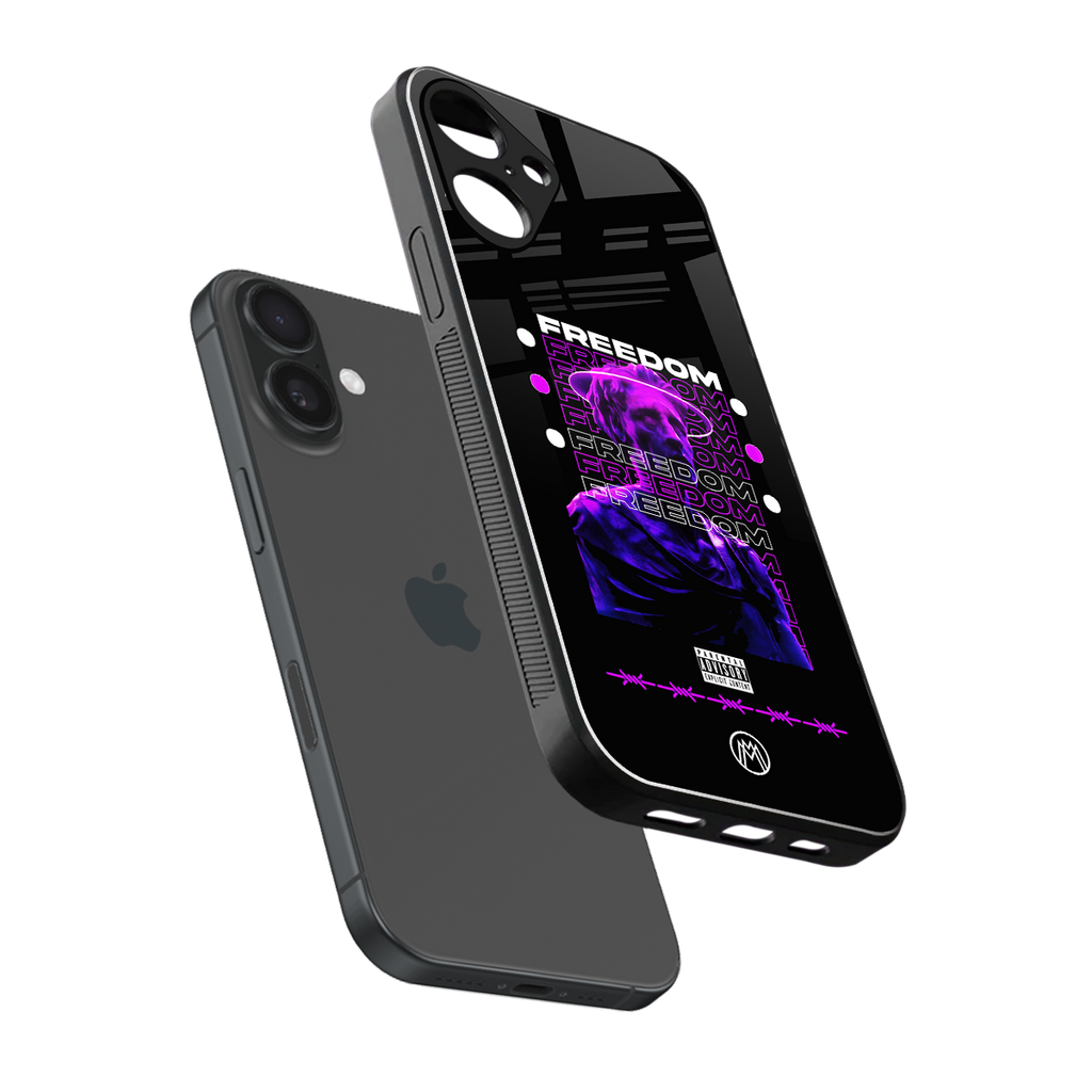 freedom back phone cover | glass case for iphone 16 plus