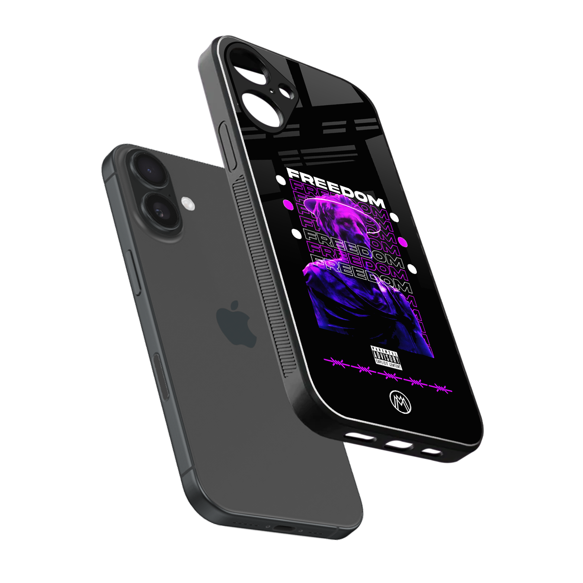 freedom back phone cover | glass case for iphone 16 plus