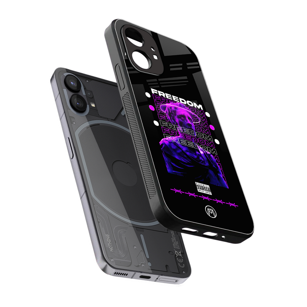 freedom back phone cover | glass case for nothing phone 1