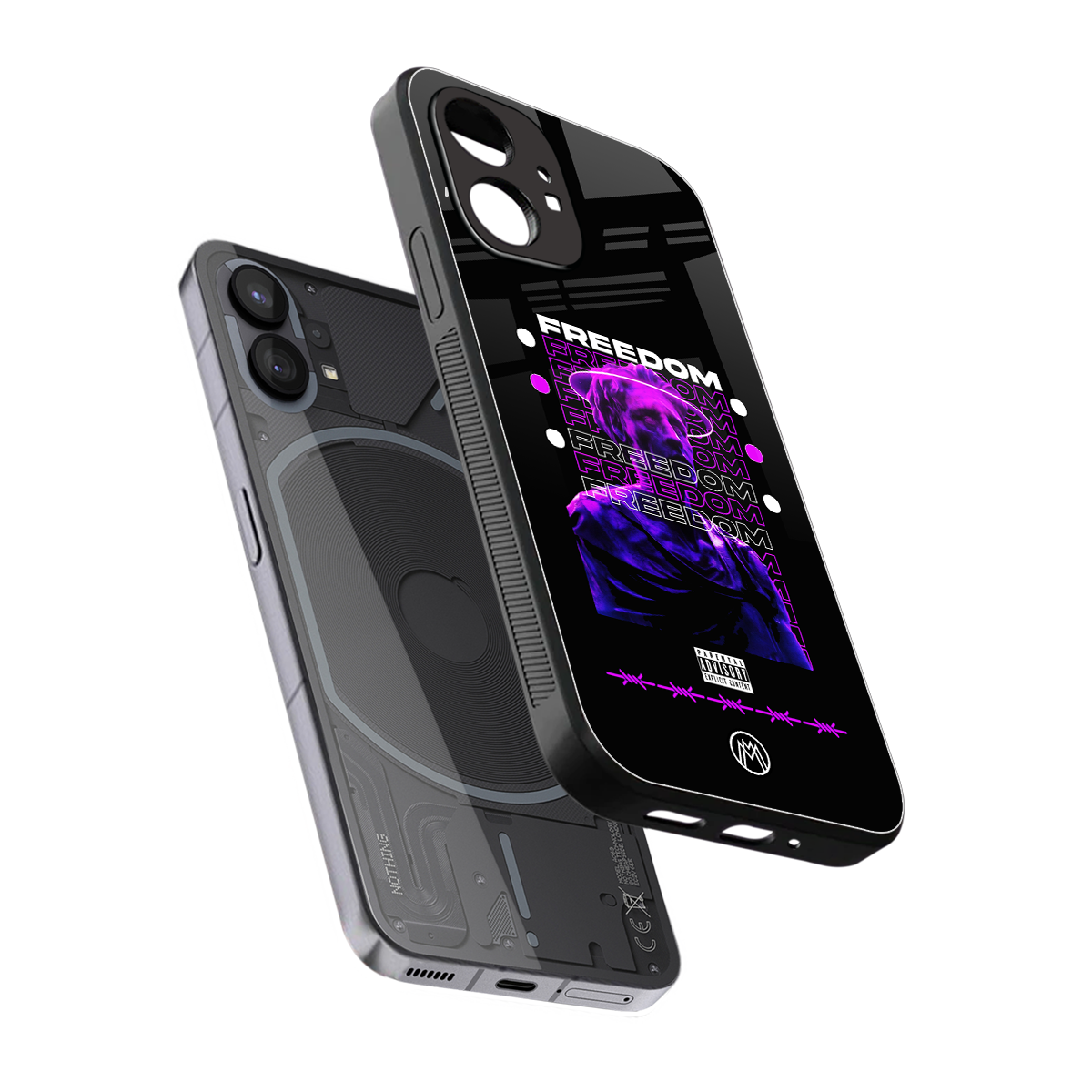 freedom back phone cover | glass case for nothing phone 1