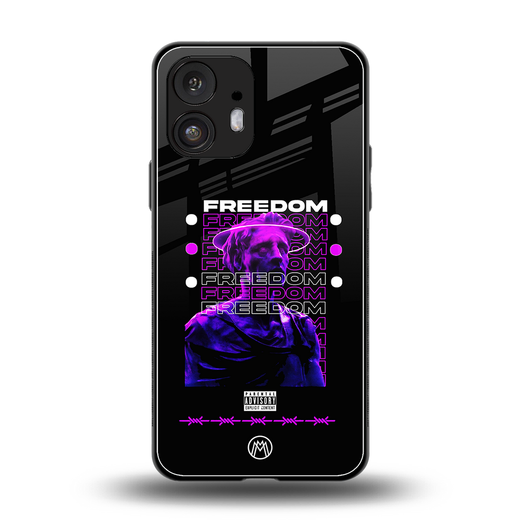 freedom back phone cover | glass case for nothing phone 2