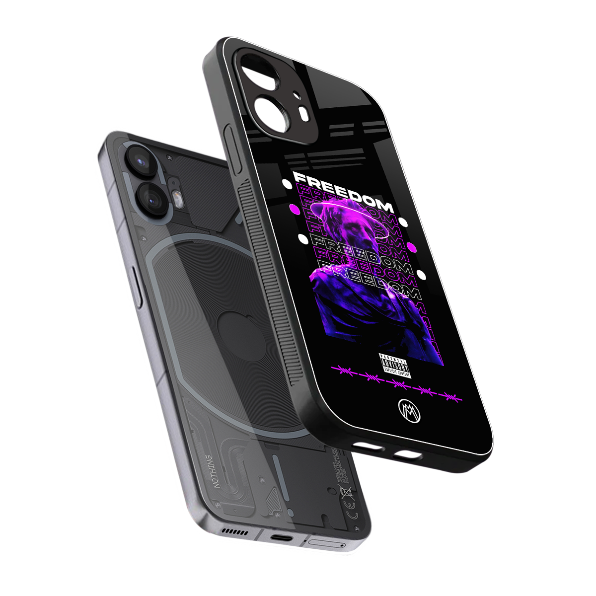 freedom back phone cover | glass case for nothing phone 2
