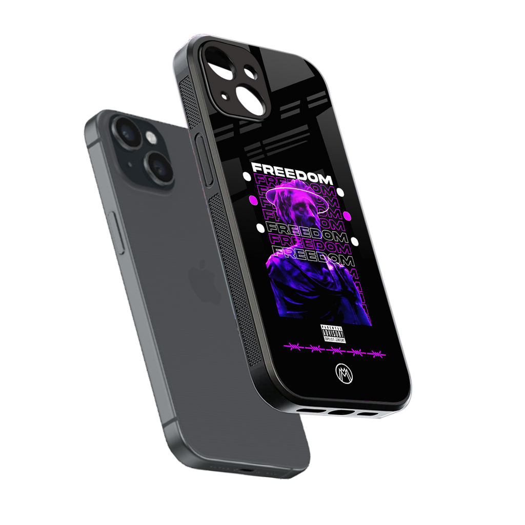 freedom back phone cover | glass case for iphone 15