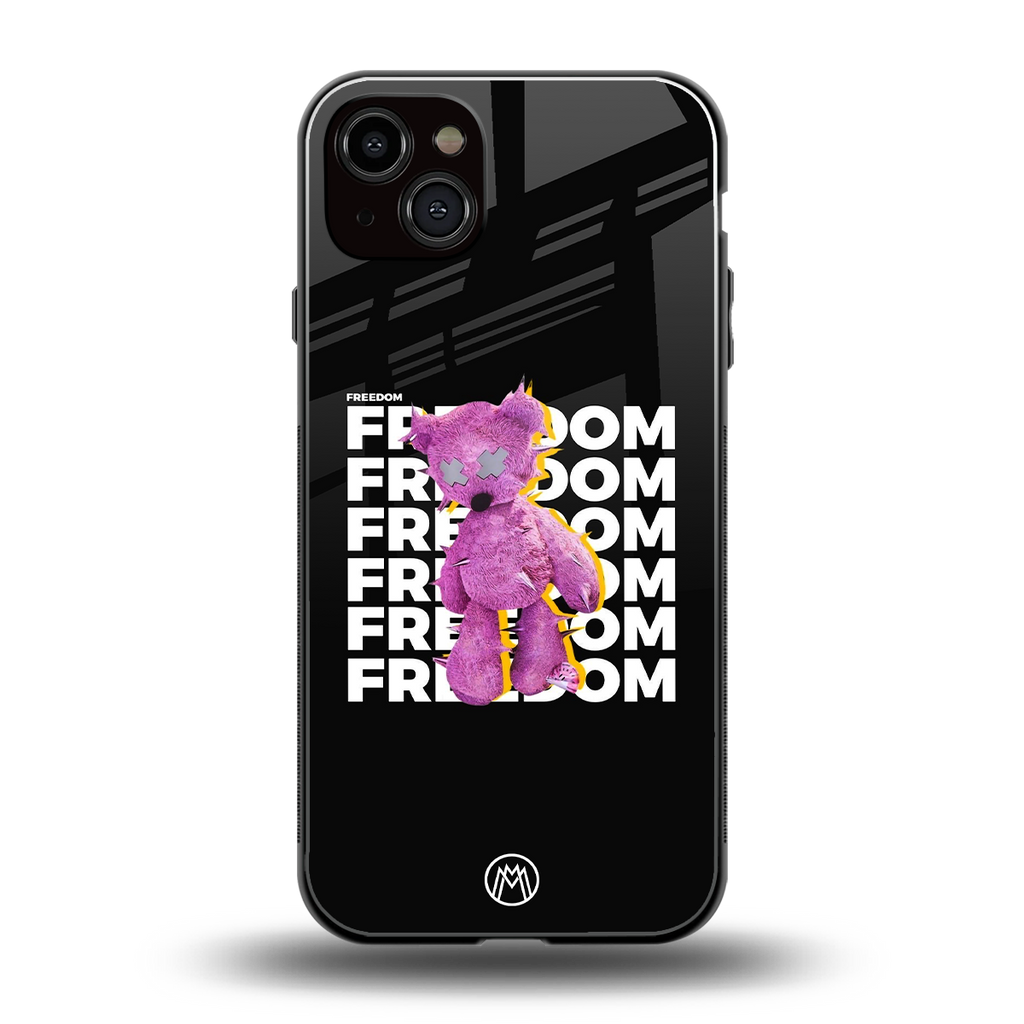 freefall back phone cover | glass case for iphone 15 plus