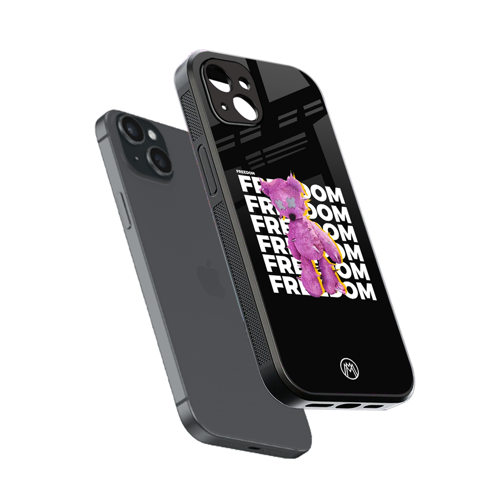 freefall back phone cover | glass case for iphone 15 plus
