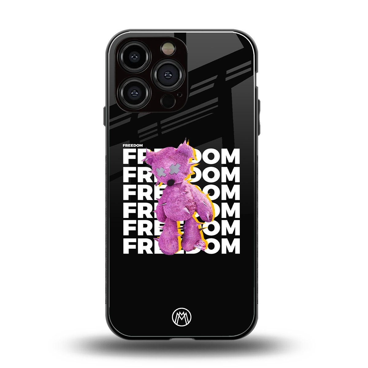 freefall back phone cover | glass case for iphone 15 pro max