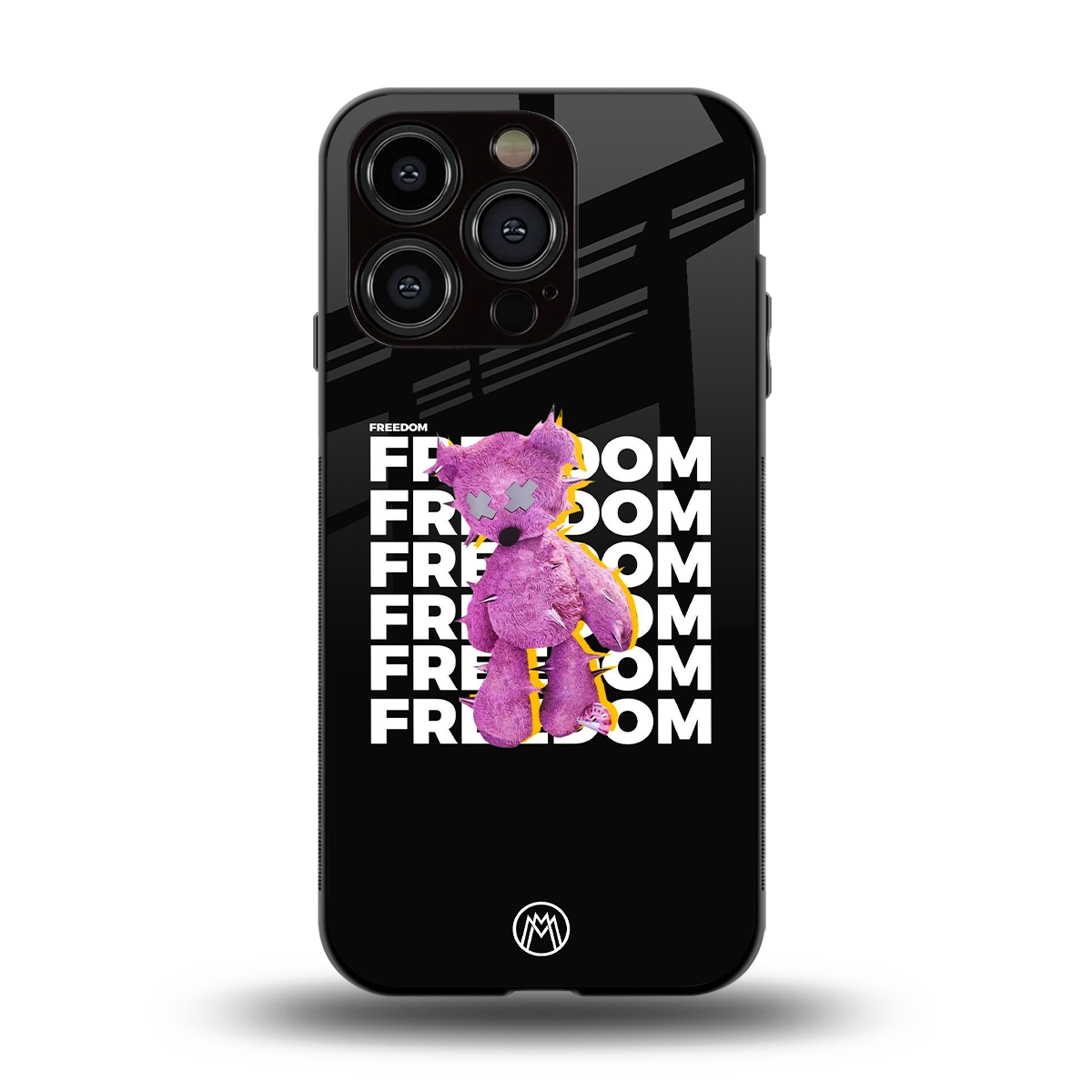 freefall back phone cover | glass case for iphone 15 pro