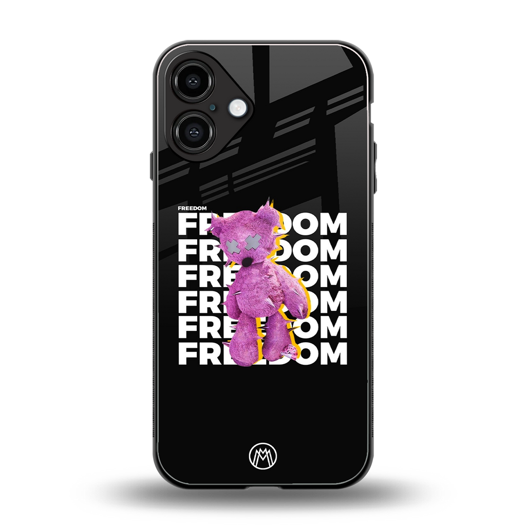 freefall back phone cover | glass case for iphone 16 plus