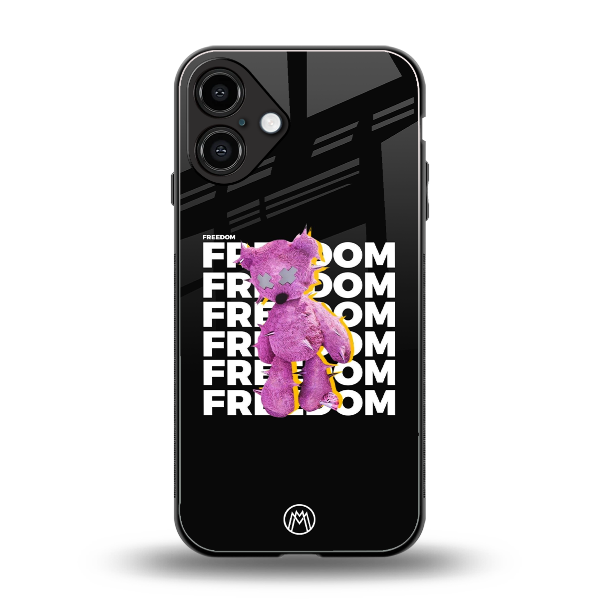 freefall back phone cover | glass case for iphone 16 plus