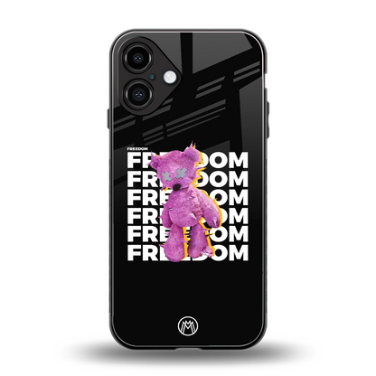 freefall back phone cover | glass case for iphone 16 plus