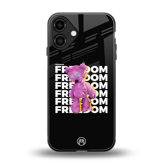 freefall back phone cover | glass case for iphone 16 plus