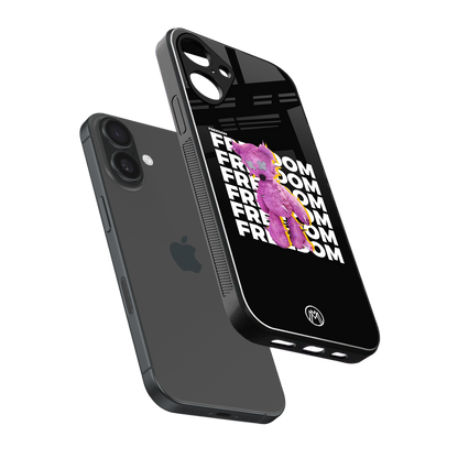 freefall back phone cover | glass case for iphone 16 plus