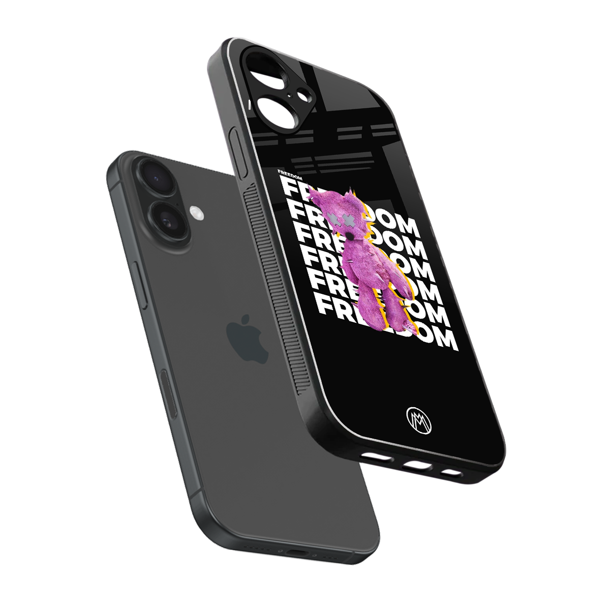 freefall back phone cover | glass case for iphone 16