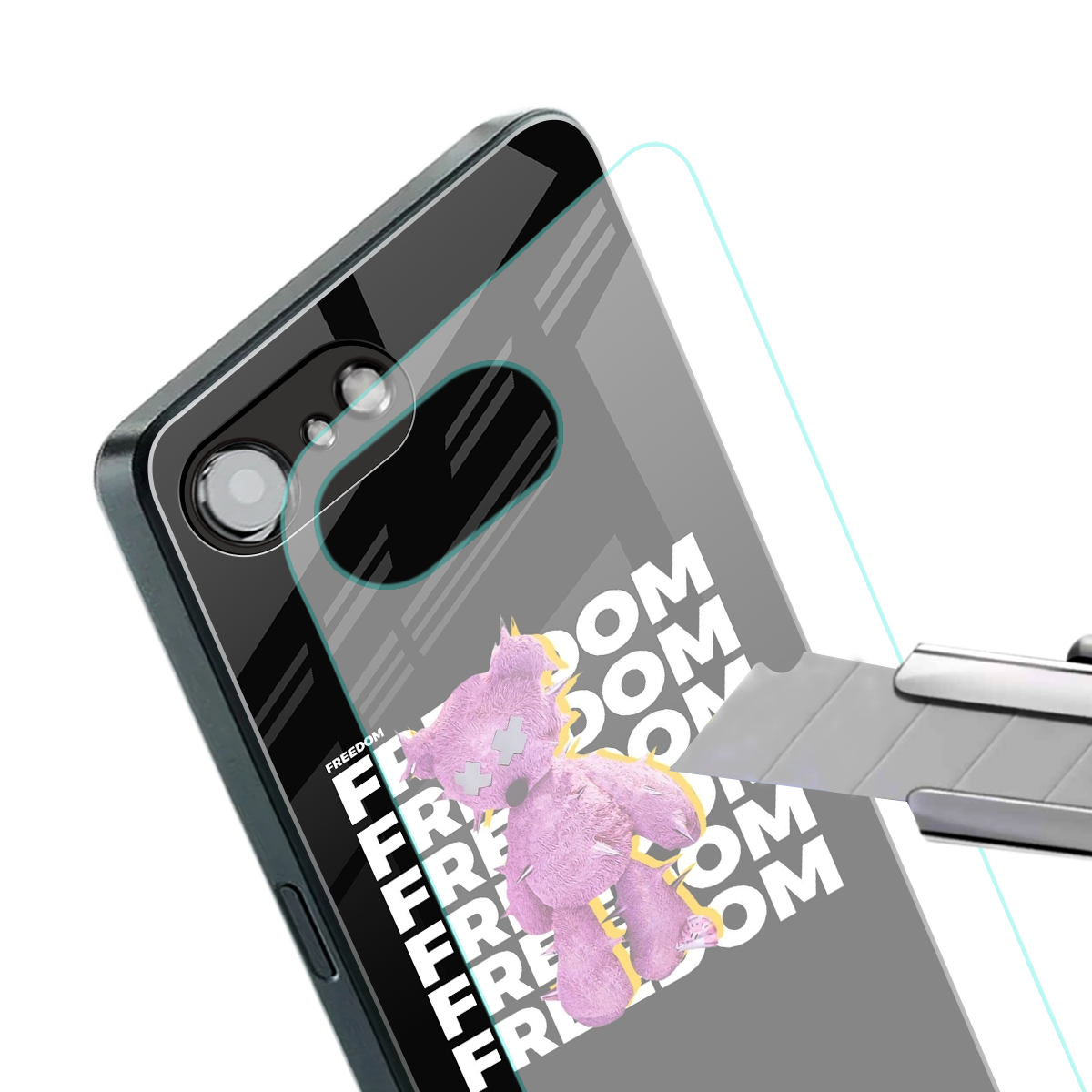 freefall back phone cover | glass case for iphone 16e