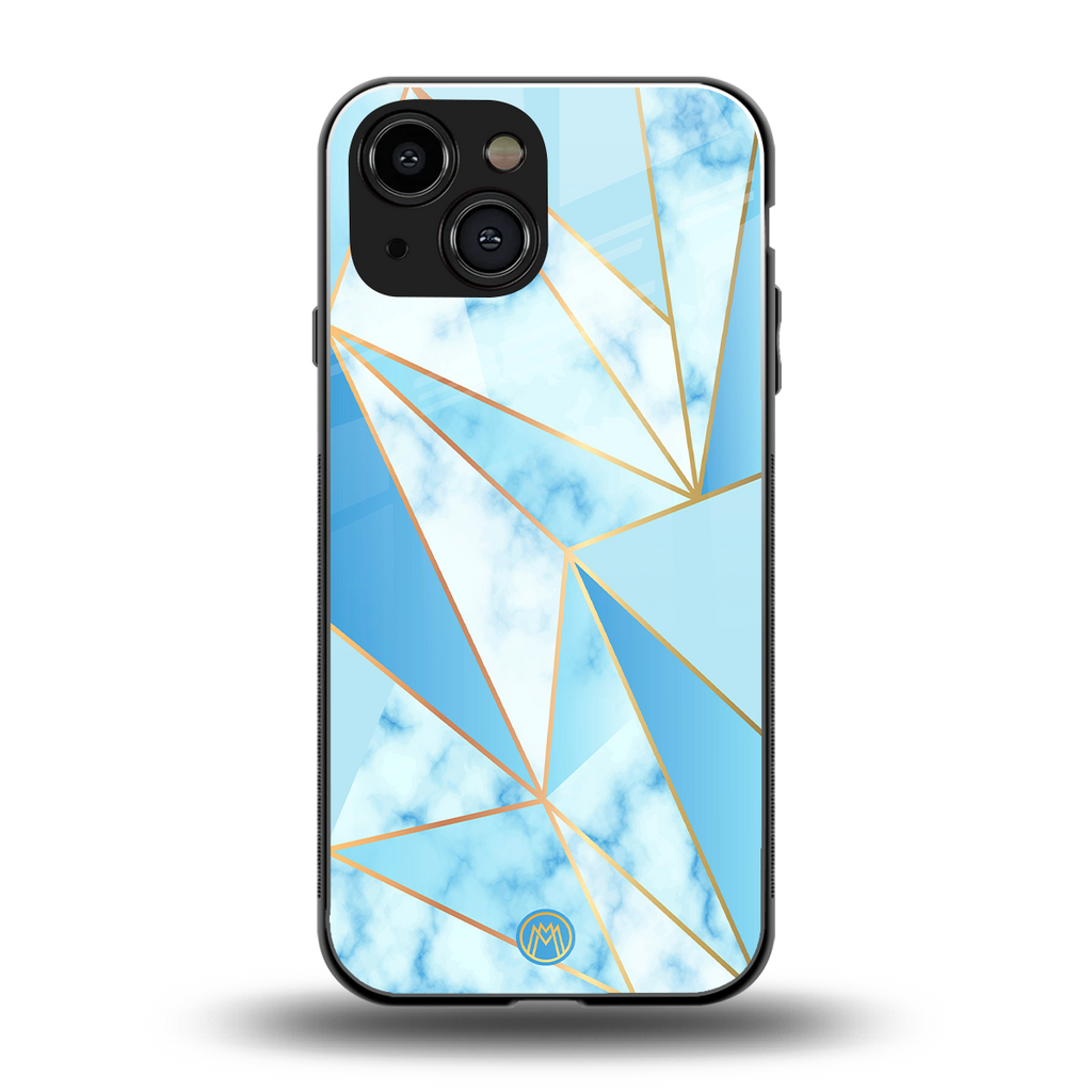 french marble back phone cover | glass case for iphone 13 mini