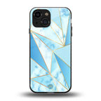 french marble back phone cover | glass case for iphone 13 mini