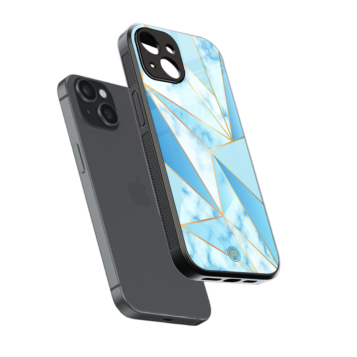 french marble back phone cover | glass case for iphone 13 mini