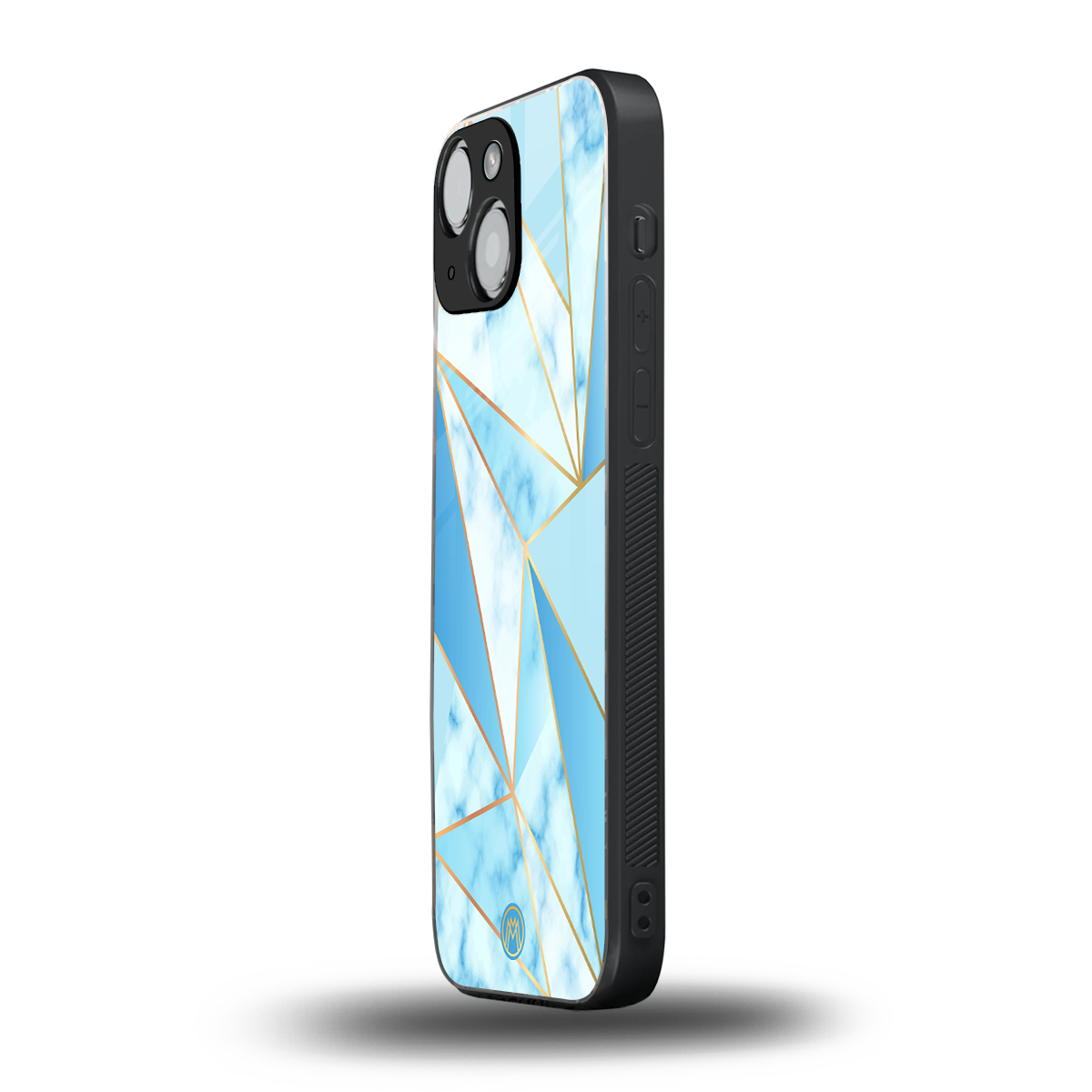 french marble back phone cover | glass case for iphone 13 mini