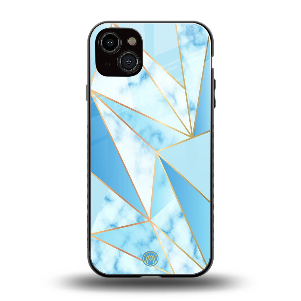 french marble back phone cover | glass case for iphone 14 plus