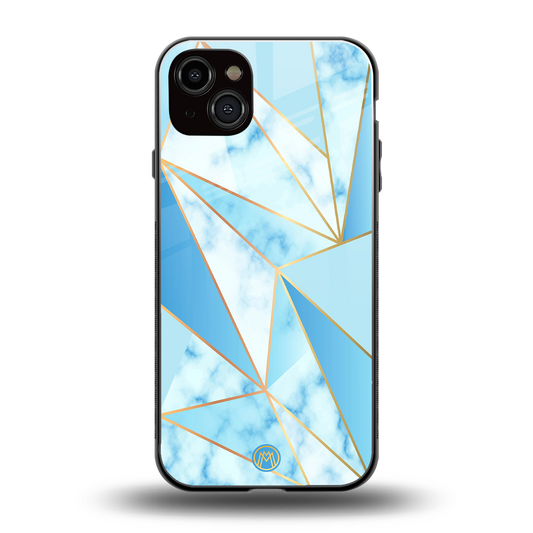 french marble back phone cover | glass case for iphone 14 plus