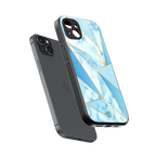 french marble back phone cover | glass case for iphone 14 plus