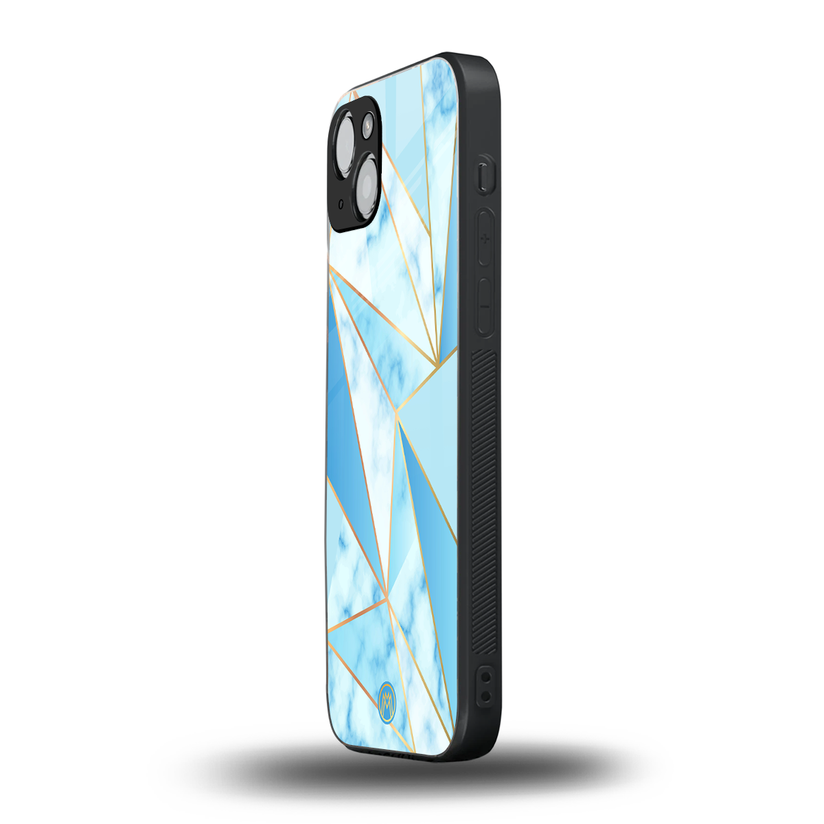 french marble back phone cover | glass case for iphone 15 plus