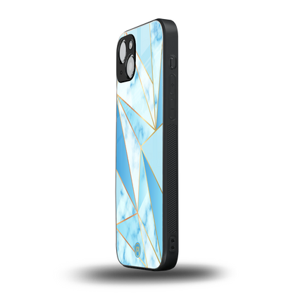 french marble back phone cover | glass case for iphone 15